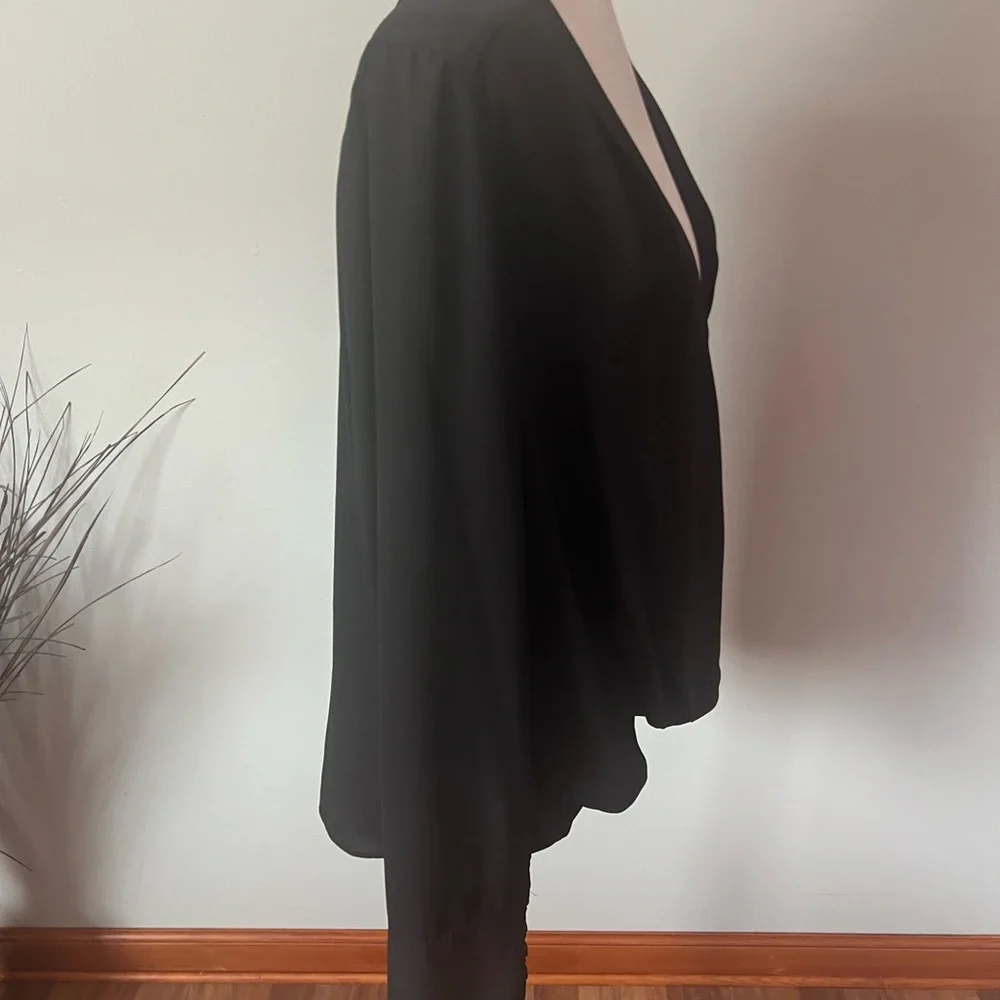 Chelsea28 Black Wrap Blouse - Picture 4 of 8